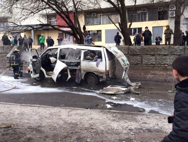 В Харькове на ходу взорвался автомобиль